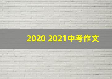 2020 2021中考作文